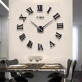 Frameless Large 3D Wall Clock with Warranty.