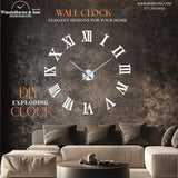 Frameless Large 3D Wall Clock with Warranty.