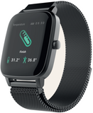 STRAND DENMARK SMART WATCH - BLACK CASE BLACK MESH STRAP