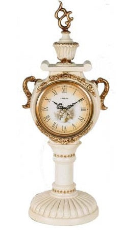 Antique french clock candelabra  white 919 FS (K)