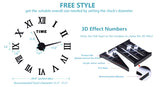 Frameless Large 3D Wall Clock with Warranty.