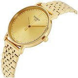 Tissot T Classic Everytime Medium Gold Dial Gold Mesh Bracelet Watch  - T109.410.33.021.00