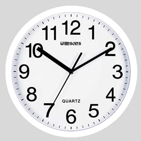 WIMSONS 303 WALL CLOCK (WHITE)