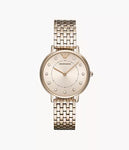 Armani Women's Two-Hand Pink Stainless Steel Watch