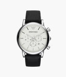 Armani Men's Chronograph Black Leather Watch AR1807