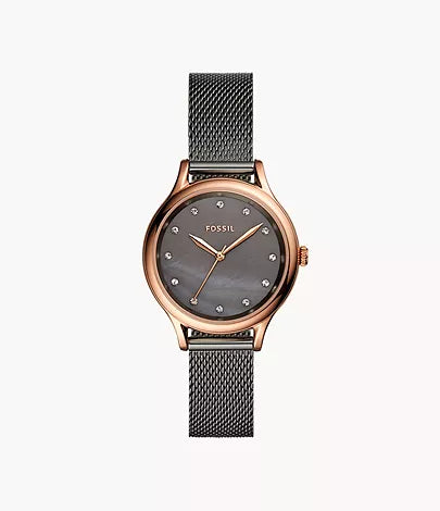 Fossil Three-Hand Smoke Stainless Steel Watch bq3393