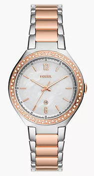 FOSSIL Ashtyn Three-Hand Date Two-Tone Stainless Steel Watch BQ3844