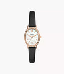 Fossil Penny Three-Hand Black Leather Watch BQ3974 (P)