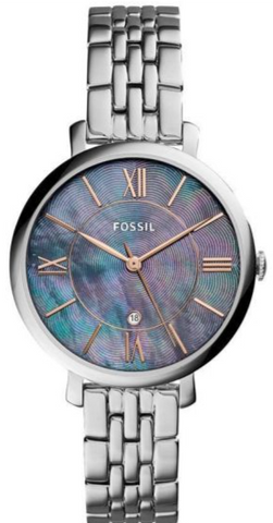 FOSSIL Jacqueline Three-Hand Date Stainless Steel Ladies Watch Quartz NEW ES4205