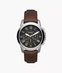Fossil Grant Chronograph Brown Leather Watch FS4813