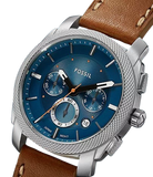 FOSSIL Machine Chronograph Brown Leather Watch FS6059 (P)