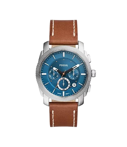 FOSSIL Machine Chronograph Brown Leather Watch FS6059 (P)