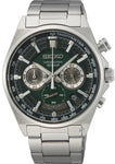 Seiko Men's Collection Analog Green Dial Metal Watch-SSB405P1 (P)