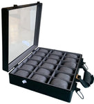 18 PCS LUXURY WATCH COLLECTOR BOX BLACK