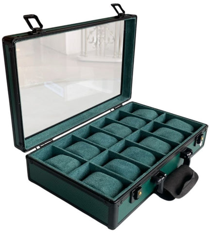 18 PCS LUXURY WATCH COLLECTOR BOX GREEN