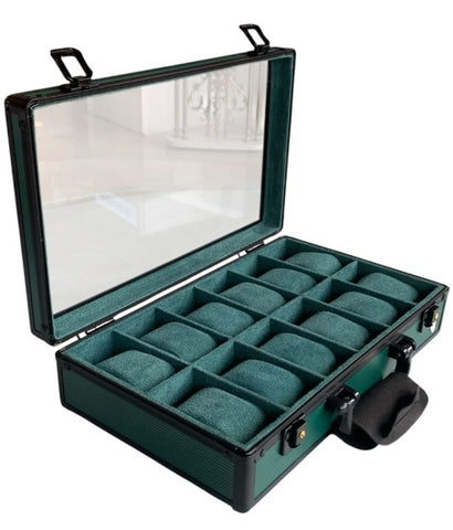 12 PCS LUXURY WATCH COLLECTOR BOX GREEN