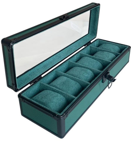 6 PCS LUXURY WATCH COLLECTOR BOX GREEN
