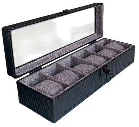 6 PCS LUXURY WATCH COLLECTOR BOX BLACK