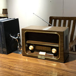 Vintage nostalgic radio semiconductor multi-band USB FM FM old man desktop antique wood