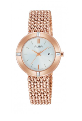 Alba AH7K40X1 Ladies Fashion Analog Watch - Metal Strap – Rose Gold