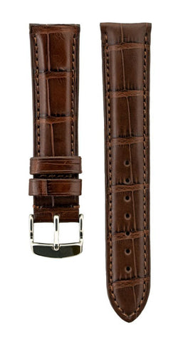 Brown Crocodile 20MM Leather strap